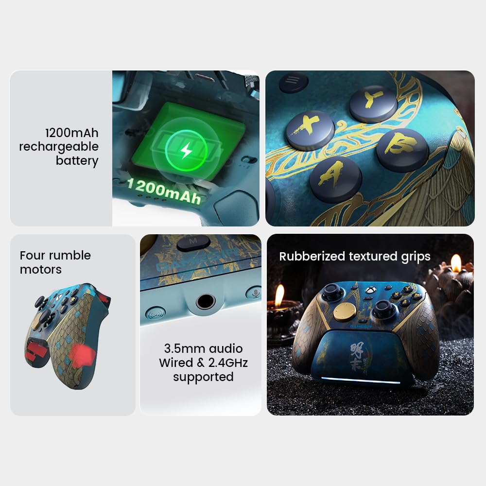 G7 Pro Wireless Gaming Controller for Xbox Series X|S, Xbox One, PC, Android, Game Controller with 3.5Mm Audio Jack ,Hall Effect Analog Triggers, TMR Sticks, 1000Hz Polling Rate 【Wuchang: Fallen Feathers Edition】