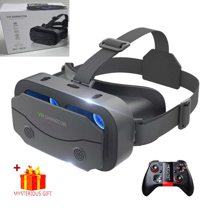 VR Glasses 3D Virtual Reality Headset Devices Helmet Lenses Goggles Smart for Smartphones Phone Cell Mobile Game Viar Viewer Set